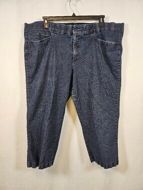 Cropped Stretch Indigo Denim